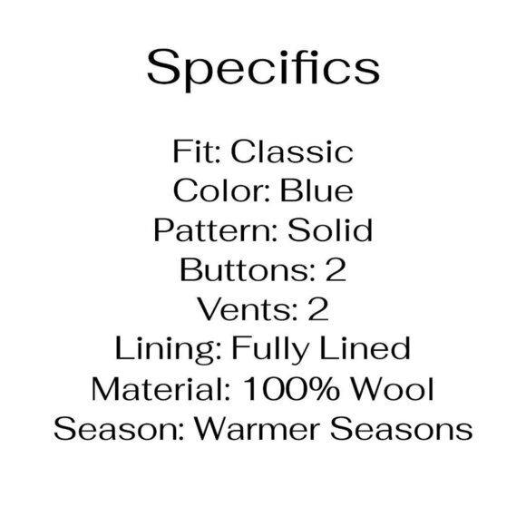 NEW Indochino 54XL 58x32 Blue Wool Two Button Full Suit R227 - Picture 3 of 13